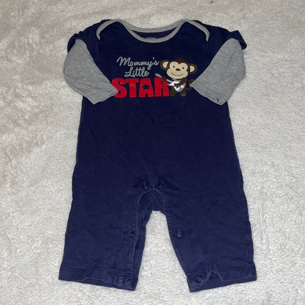 (2 for$10) George monkey footie/ sleeper 3-6 months baby boy clothing